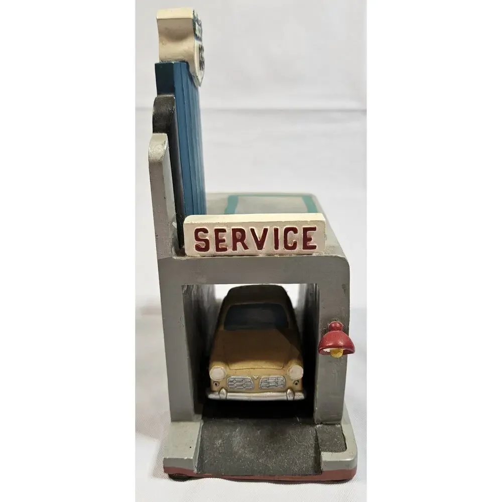 Route 66 Service Station Business Card Holder Classic Car Garage Resin Decor
